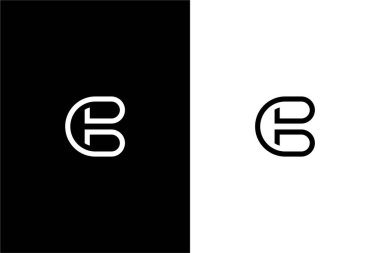 monogram harfi CB veya BC logo konsept vektör simgesi