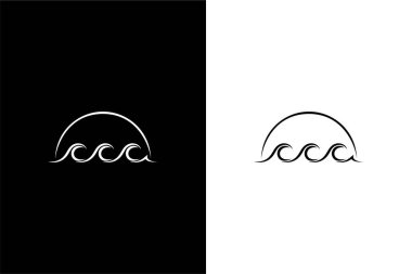 CCC harfi ve dalga logosu konsept vektör simgesi