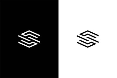 Soyut harf S labirent logo konsept vektör simgesi