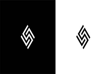 monogram Letter SS logo konsept vektör simgesi