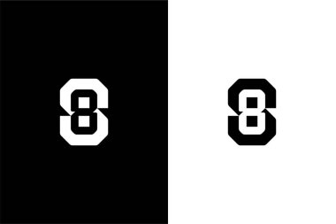 monogram harfi S8 veya 8s logo konsept vektör simgesi