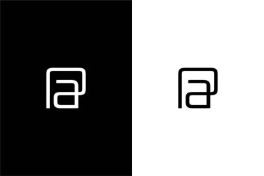 monogram Harf PA veya AP logo konsept vektör simgesi