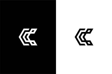Modern konsept logo simgesine sahip harf CC