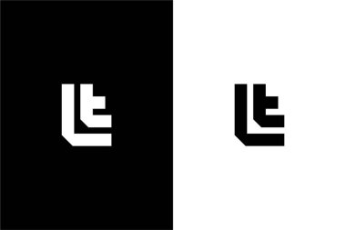 monogram harfi Lt veya TL logo konsept vektör simgesi