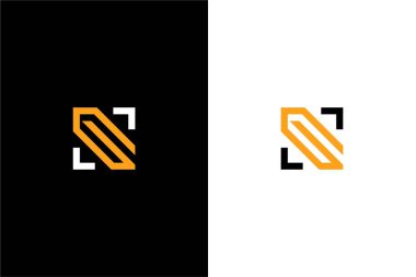 Kare logo konsept vektör simgesine sahip NG veya GN harfi