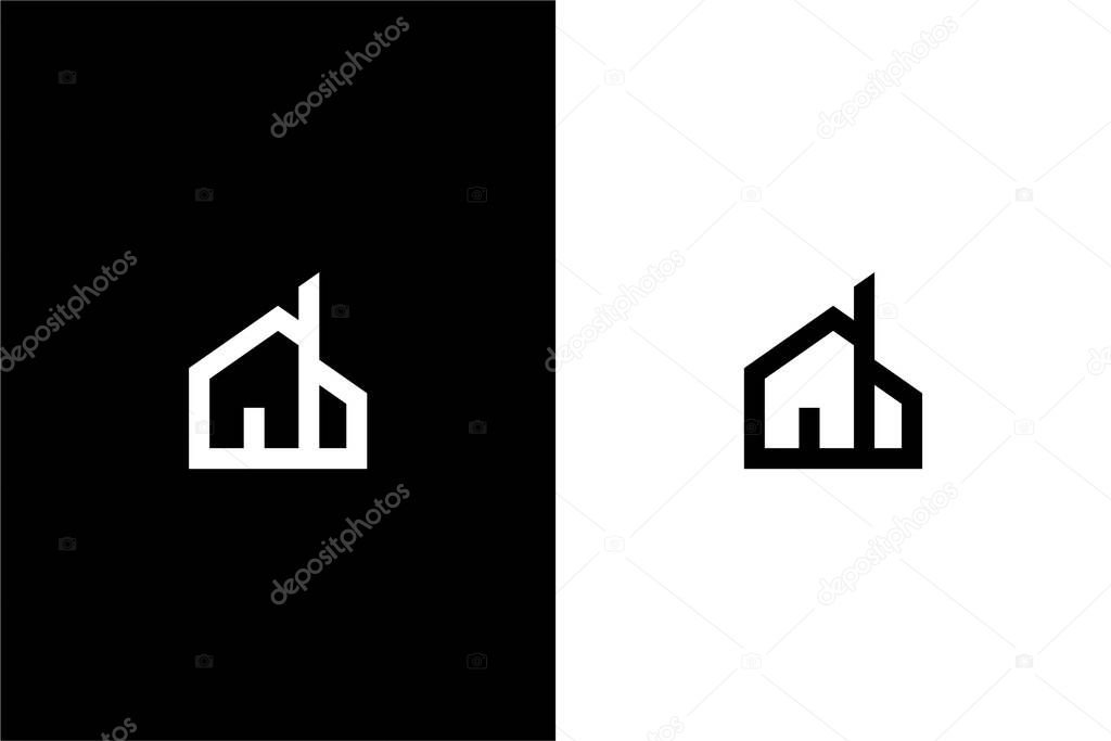 Abstract letter DB and building logo concept vector icon