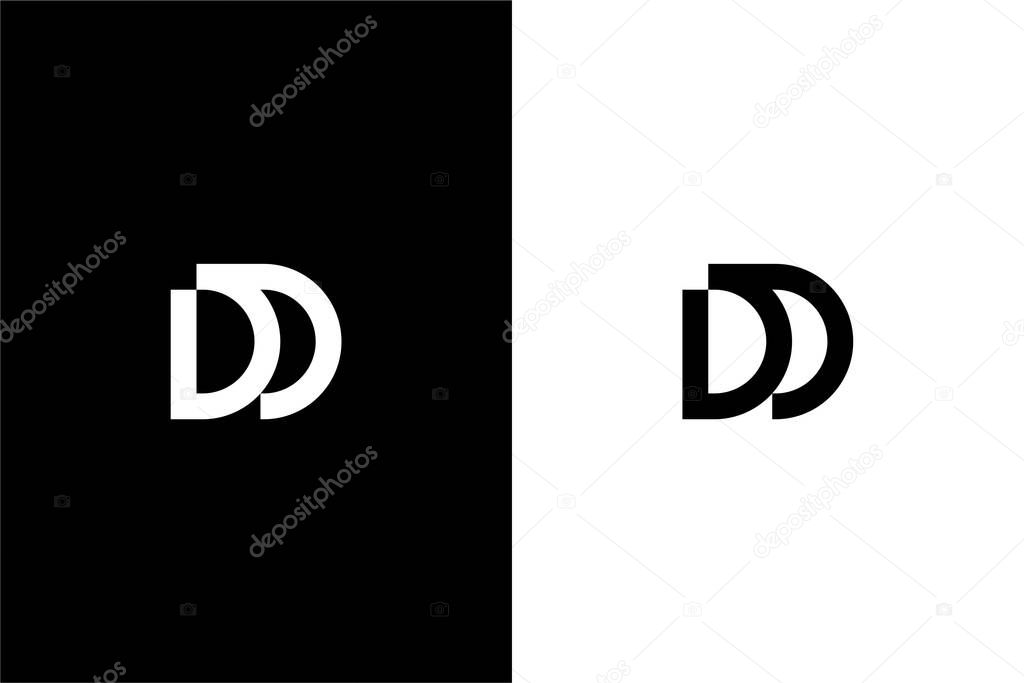 Simple Letter DD logo concept vector icon