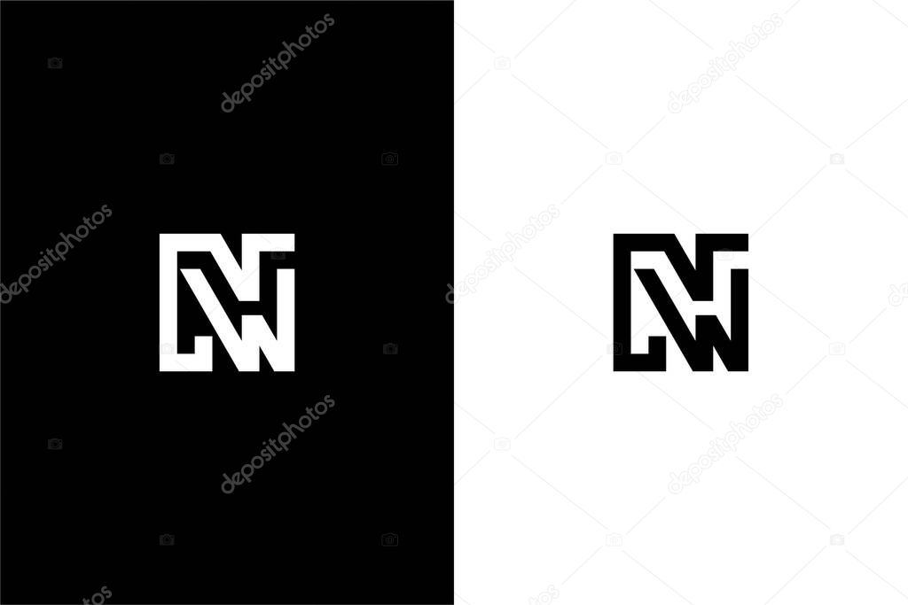Letter NW or WN logo concept vector icon
