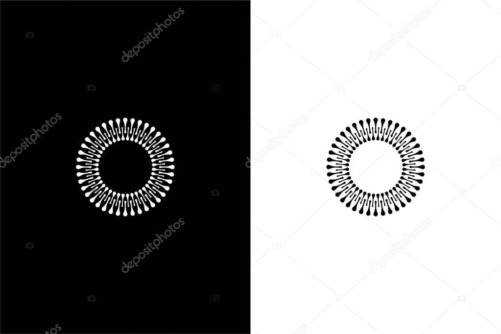 Letter O and liposome logo concept vector icon