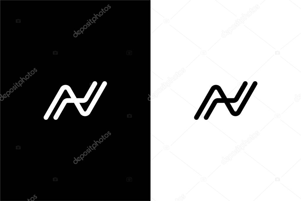 Letter N and growth logo concept vector icon