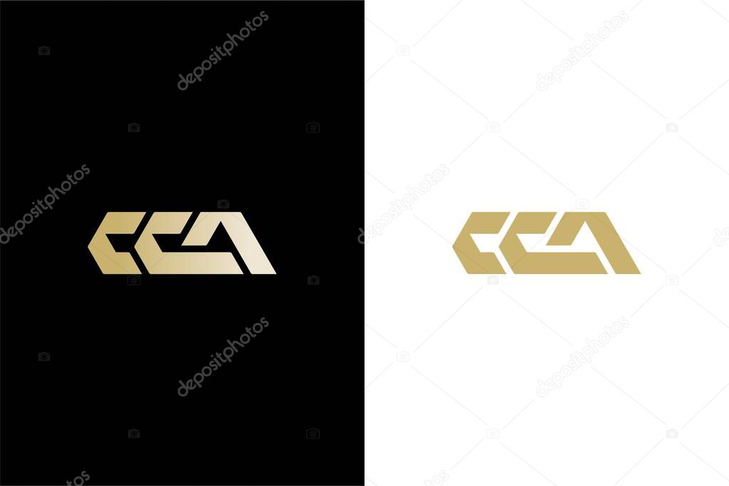 Monogram Letter CCA logo concept vector icon