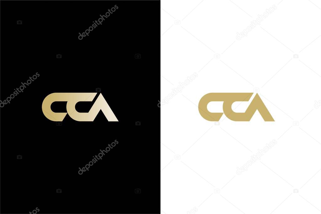 Monogram Letter CCA logo concept vector icon