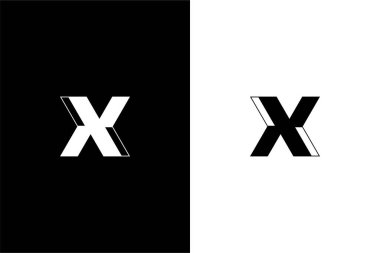3 boyutlu konsept logo vektörlü modern Harf X