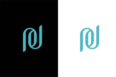 Benzersiz harf PD veya DP logo paraf simgesi konsept vektör tasarımı