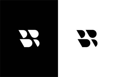 Hızlı konsept logo vektörü taşıyan soyut harf B