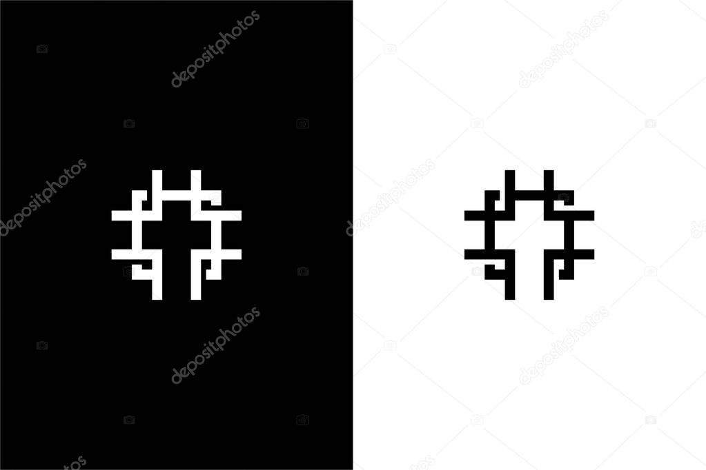 Geometric Cross or church logo concept vector