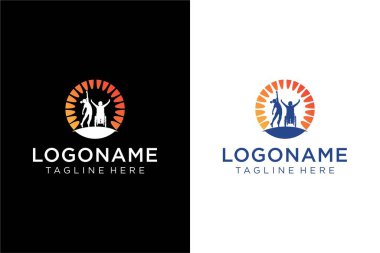 Engelli çocukların temel vektörü logosu