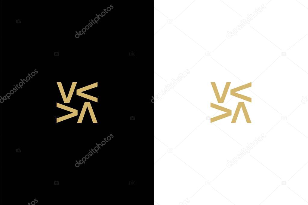 Square V or geometric Letter VV logo concept vector icon