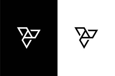 Üçgen çizgi logo konsept vektörü simgesi olan Y harfi