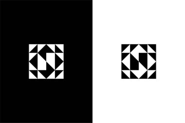 Kare logo konsept vektör simgesi olan serin harf N