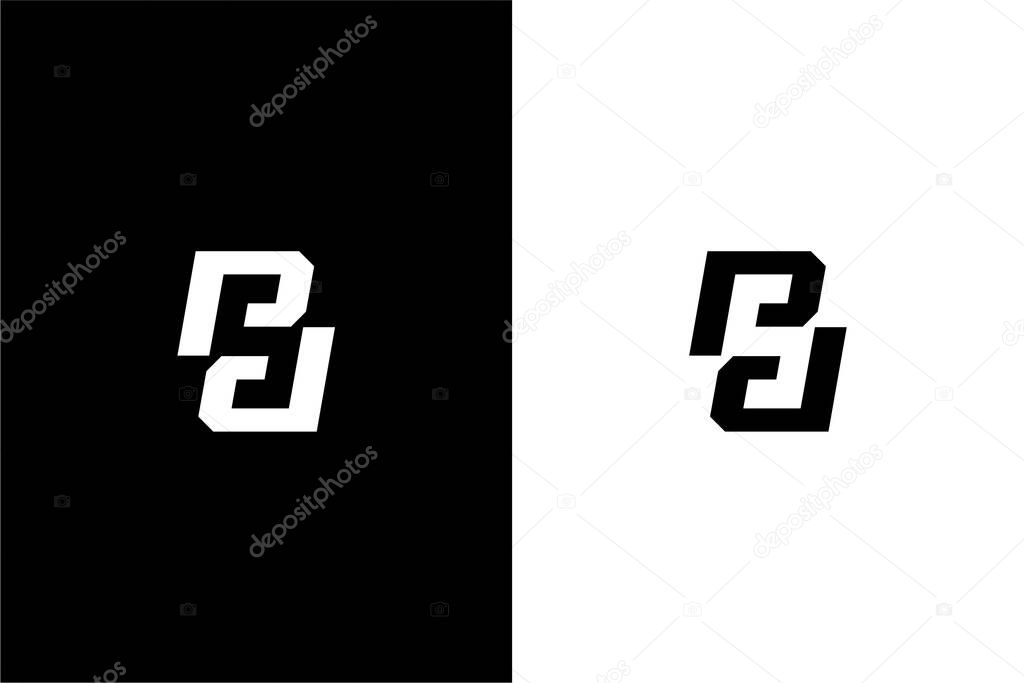 Monogram Letter PSD or PDS or SPD initial logo concept vector icon