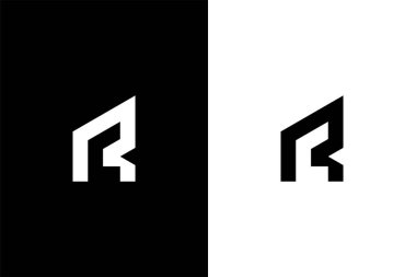 Konsept vektör simgesi oluşturma ile benzersiz harf RC logosu