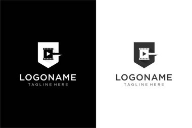 Hukuk ve video logo konsept vektörü