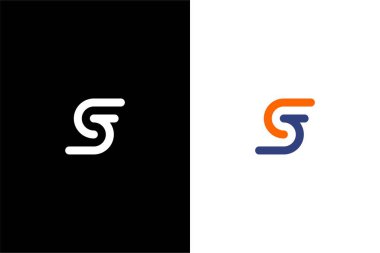 Basit GS logo konsept vektörü