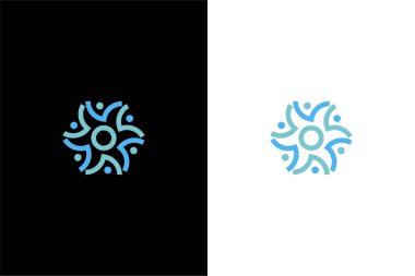 geometrik şekil vektörlü sağlıklı ve yıldız logosu kavramı