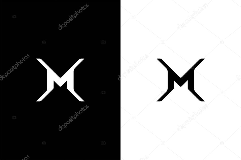 Letter XM or MX logo concept vector