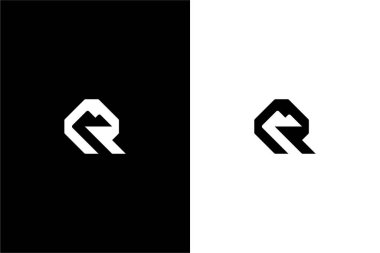 Q harfi basit dağ logosu vektörü