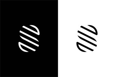  Basit çizgi logo vektörü olan zarif S harfi