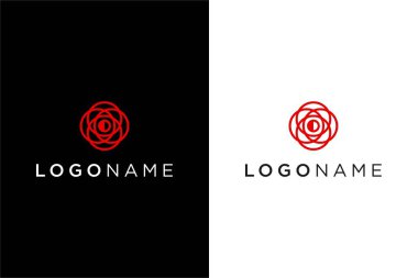 Geometrik gül logosu vektörü