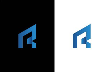 Konsept vektör simgesi oluşturma ile benzersiz harf RC logosu