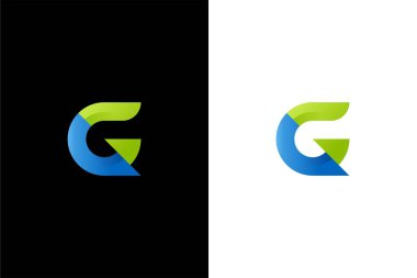 Harf QG veya GQ logo konsept vektörü