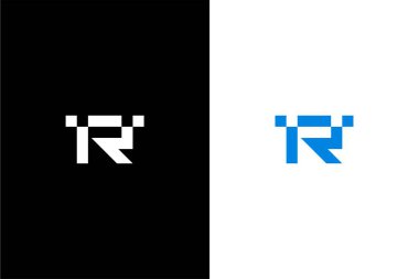 Kale Logosu Konsepti Simge Vektör Tasarımı olan R harfi