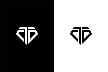 Monogram Harf TCD veya Harf CTD logo konsept vektörü simgesi
