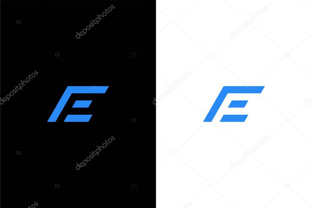 Modern letter EP or Letter PE logo concept vector icon