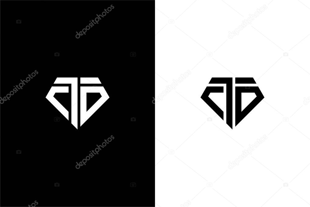 Monogram Letter TCD or Letter CTD logo concept vector icon