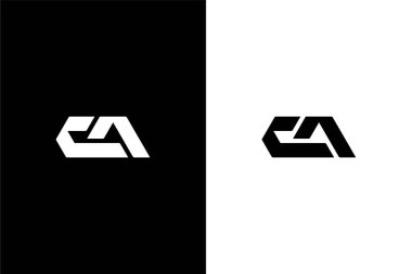 Monogram harfi CA veya AC logo konsept vektör simgesi