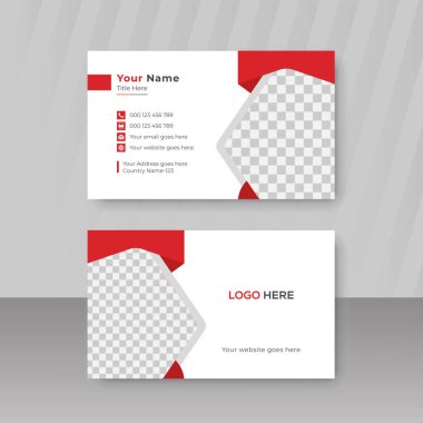 En Küçük Düzenlenebilir Vektör İş Kartı Şablonu Tasarımı