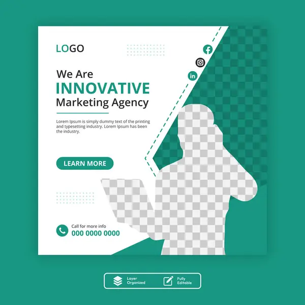 Düzenlenebilir Vektör İş Tanıtımı Sosyal Medya Posta Şablonu Tasarımı