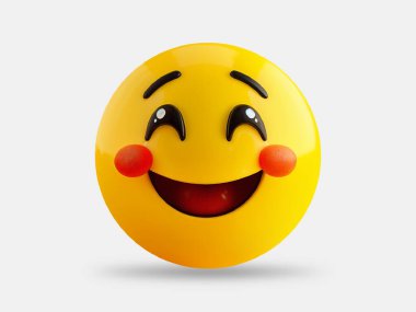 Beyaz Arkaplanda 3B Aşık Emoji