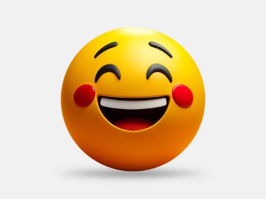 Beyaz Arkaplanda 3B Aşık Emoji