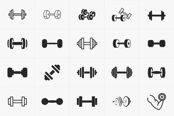 Dumbbell Simgesi Yapıştırmaları Fitness ve Egzersiz Motivasyonu Çizimi