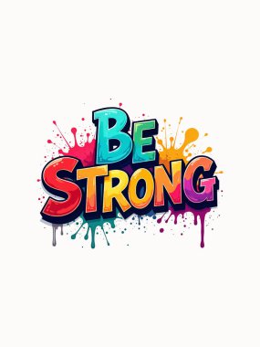 Güçlü Motivasyon Tipografisi T-Shirt İllüstrasyonu. Kalın İlham verici Tasarım