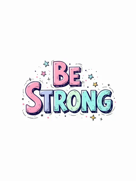 Güçlü Motivasyon Tipografisi T-Shirt İllüstrasyonu. Kalın İlham verici Tasarım