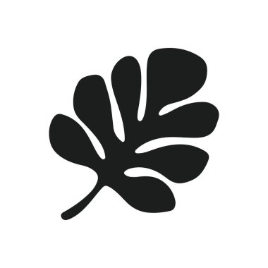 Tropikal Yaz Tasarımı için İzole Yaprak Vektörü Simgesi İllüstrasyonu