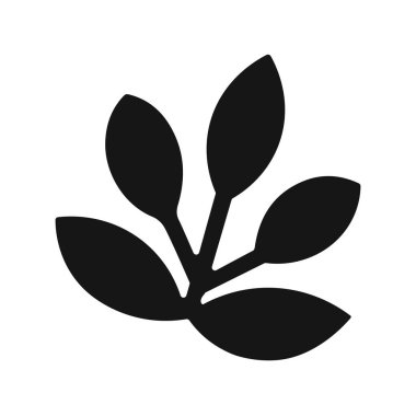 Tropikal Yaz Tasarımı için İzole Yaprak Vektörü Simgesi İllüstrasyonu