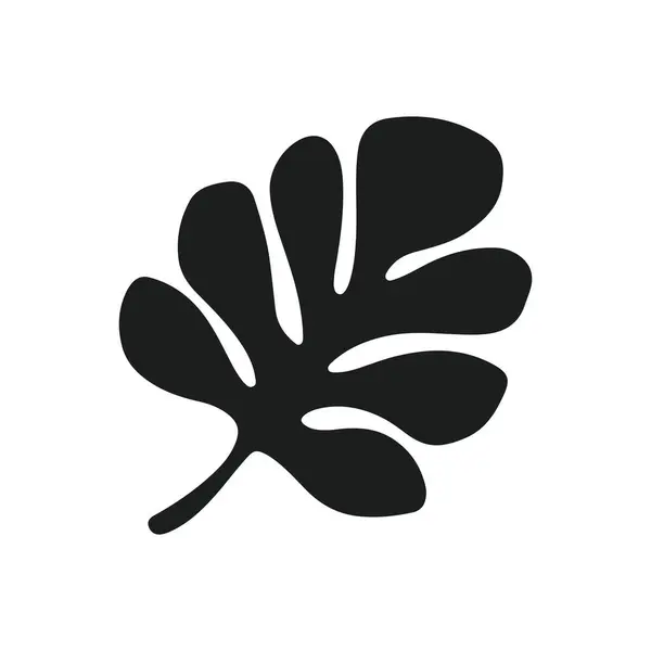 Tropikal Yaz Tasarımı için İzole Yaprak Vektörü Simgesi İllüstrasyonu